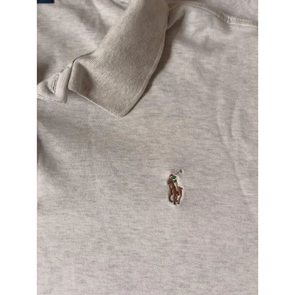 Polo Ralph Lauren Men’s XXL Tall Polo Shirt White Gray